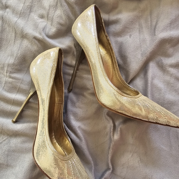 Roberto Cavalli Genuine leather sequin pumps - Picture 5 of 5